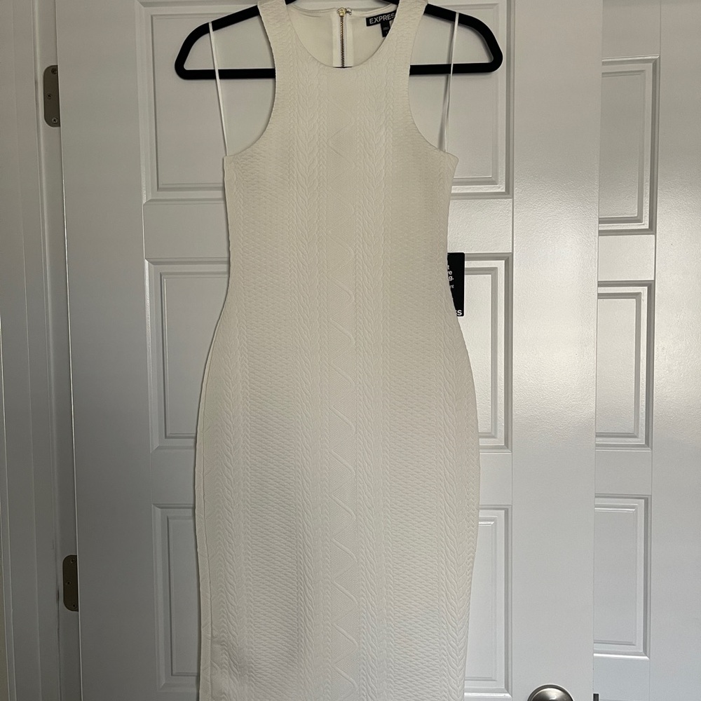 Beautiful winter white bodycon dress